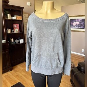 Jones & Mitchell Forever Fabulous gray longer neckline sweatshirt-size L